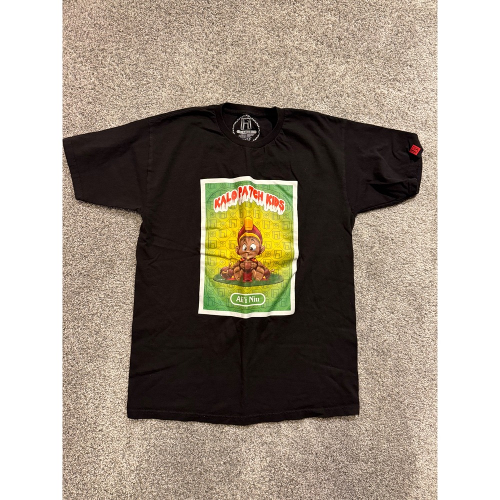 Homegrown Hawaiian Kalo Patch Kids Ali i Niu Graphic T Shirt Mens Large Black